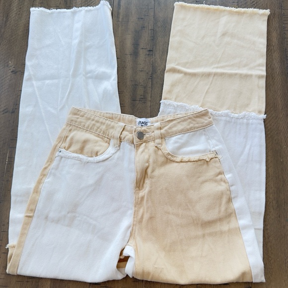 Princess Polly colorblock Straight Leg Jeans - Picture 4 of 9